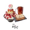 세상 로맨틱 딸기 마카롱 커플세트[딸기마카롱설빙+인절미토스트+아메리카노]